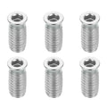 MECCANIXITY 6Pcs Threaded Inserts Nuts, M6x25mm Hex Socket Drive Nut Inserts for Wood - 304 Stainless Steel Screws Furniture Screw in Nuts Bolt Fastener Connector Wood - size: M6x25mm