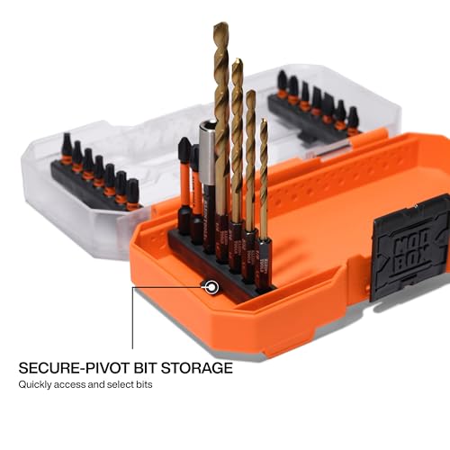 Klein Tools 33811B Drill and Driver Bit Set, 21-Piece, Impact Driver Set, Titanium Coated Drill Bits, Precision Machined, MODbox Compatible Storage Case, Tool Kit - size: 21-Piece Combo Set
