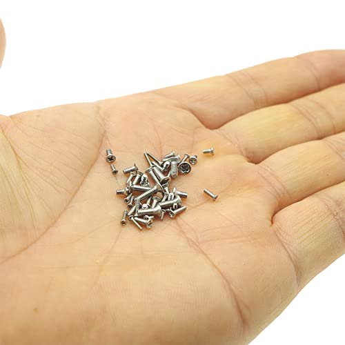 750PCS M1 M1.2 M1.4 M1.6 M2 Metric Stainless Steel Phillips Flat Head Machine Screws Assortment Kit - size: M1/M1.2/M1.4/M1.6/M2
