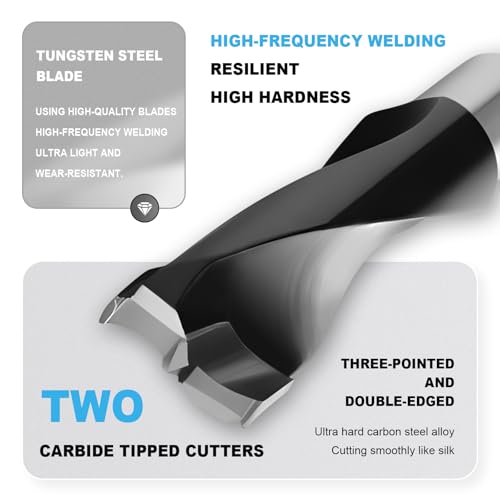 2-Pack 7/16 Inch Forstner Drill Bit Carbide Tipped Woodworking Hinge Cutter - size: 7/16"