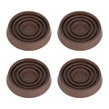 Furniture Coasters, 1.5X1.5 Rubber Caster Cups Non Slip Furniture Pads - color: Brown, size: 1.5” 4pcs - new