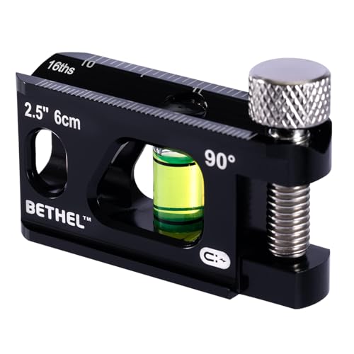 BETHEL 2.5 Inch Magnetic Torpedo Level Aluminum Alloy Pocket Conduit Level - color: Black 2.5in