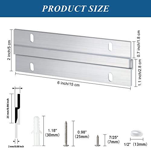 Funrous 12 Pack French Cleat Hanger Z Bar Wall Mounting Screws Set, 6 Inch - size: 6 Inch