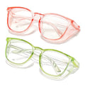 SQIMZAR Safety Glasses Goggles For Women Nurses Protective Eyewear,Anti Fog Safety Goggles - color: Green+pink