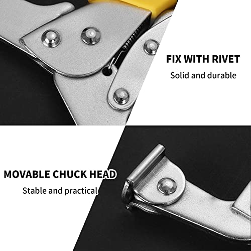 Anxingo 2 Pack 11 inch C-Clamp Locking with Swivel Pads Heavy Duty Pliers for Craftsmen Home Workshop, Metal Face Clamps - size: 2 × 11"