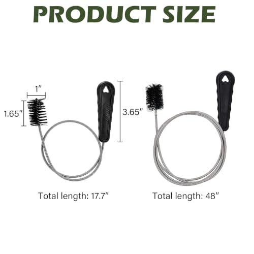 Flexible Drain Brush, 48" & 17.7" Long Pipe Cleaner for Sinks