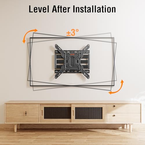 Ultra Slim TV Wall Mount for Most 26-60 Inch TVs, Full Moiton Swivel, Tilt - size: TV 26-60" Ultra Slim