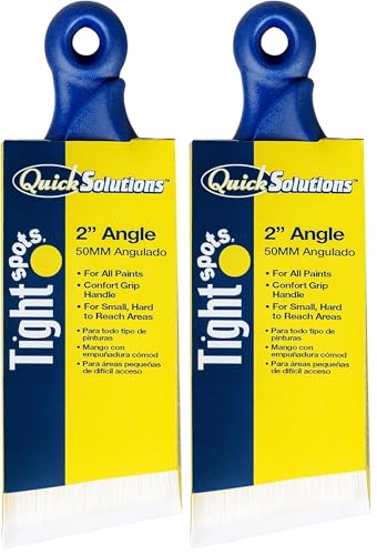 Bestt Liebco 690289500 QS 2" Short Rubber Handle Angle Brush/Roller/Applicator, White (Pack of 2) - size: 2 in. (Pack of 2)