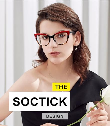 3 Pack Oversized Reading Glasses for Women with Spring Hinge - color: 4 Pack Mix C2*