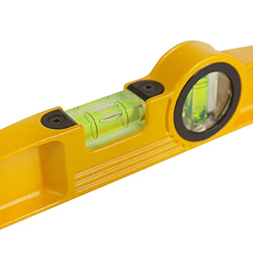 Spirit Level - 10 Inch Magnetic Box Level, 2-Different Bubble 90/180 Measuring, Shock Resistant