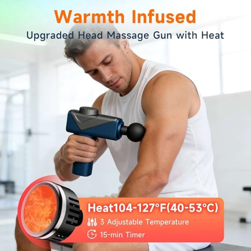 Massage Gun with Heat, Powerful Warming Massage, Home & Travel,