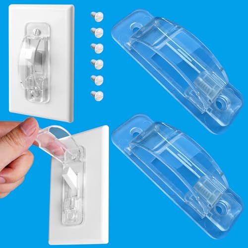 2 Pack Toggle Light Switch Cover Guard, Baby Proof, Clear - size: 2 pack / clear