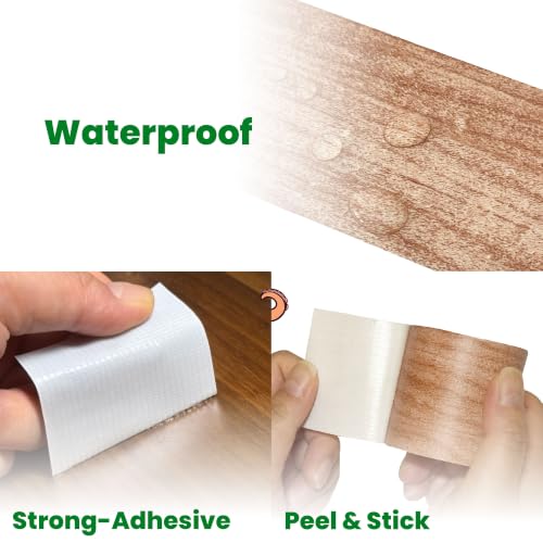 ECOHomes Wood Grain Repair Tape (Light Chestnut, 4 Inch x 15 Feet) - color: Light Chestnut, size: 4 Inch By 15 Ft