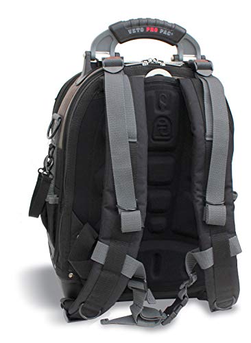 Veto Pro Pac Tech Pac Tool Backpack – Heavy-Duty Weatherproof Tool Bag with 46 Pockets, Waterproof Molded Base & Ergonomic Padded Straps & EVA Back Padding for Technicians and Contractors - color: Original