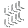 Prime-Line Angle Corner Bracket, 2 in., Zinc-Plated Steel, 4-Hole, 10 Pack