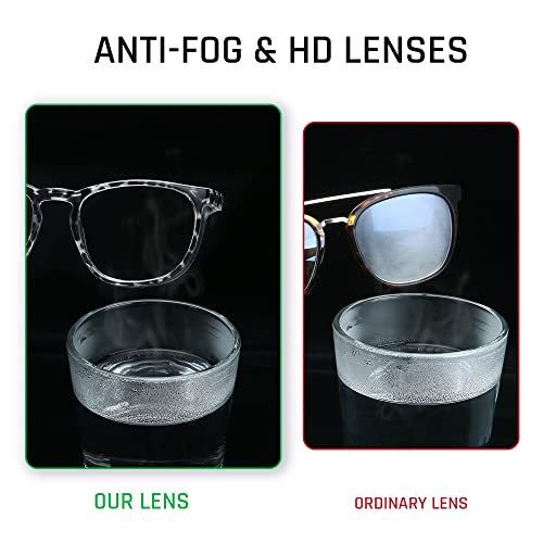 Stylish Safety Glasses, Clear Anti-Fog Anti-Scratch Protective Glasses For Men And Women - color: Leopard Gray