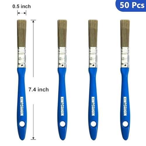 King Origin Small Paint Brush Set, 50 PCS, 1/2 Inch (13mm) - color: 50 Pack, 1/2 Inch