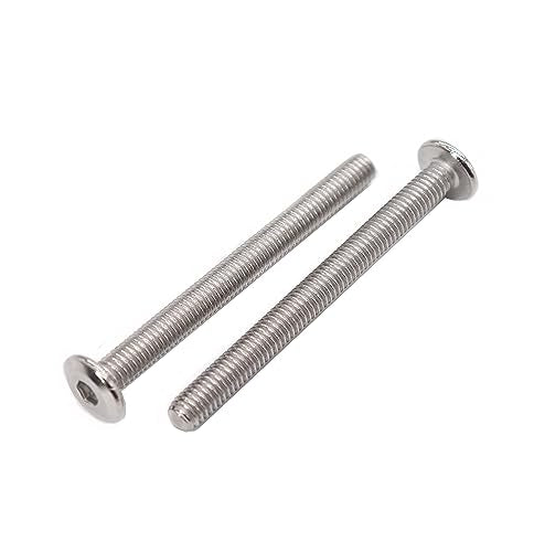 cSeao 10pcs 1/4"-20 x 2 Flat Head Allen Head Joint Conecting Bolts Socket Cap Screws for Furniture Table 304 Stainless Steel - size: 1/4"-20 x 2" 10pcs