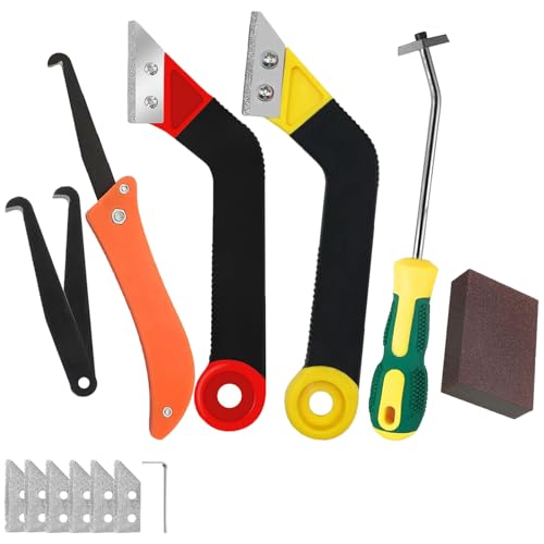 Grout Removal Tool Kit, 2 Saws with 6 Replacement Blades