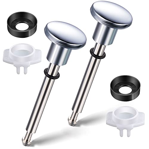 Enhon 2 Set Tub Spout Diverter Repair Kit (Chrome, Classic) | Includes 2 x Diverter Valve Stems, 2 x Cup Seals and 2 x Gates, Bathroom Shower Bathtub Leaky Faucet Repair Replacement Parts - color: Chrome