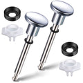 Enhon 2 Set Tub Spout Diverter Repair Kit (Chrome, Classic) | Includes 2 x Diverter Valve Stems, 2 x Cup Seals and 2 x Gates, Bathroom Shower Bathtub Leaky Faucet Repair Replacement Parts - color: Chrome