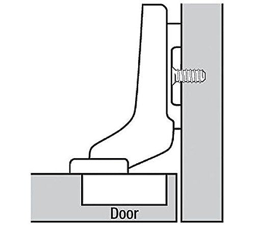 Blum CLIP top BLUMOTION Soft Close Hinges, 110 degree, Self Closing, Frameless, with Mounting Plates (Inset - 2 Pack)