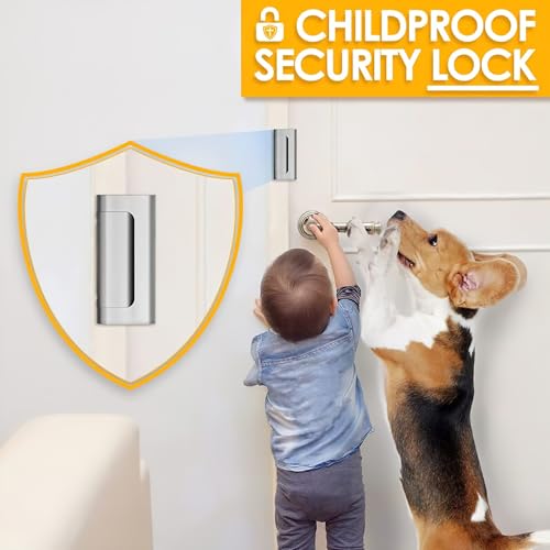 Home Security Door Lock, 3 Pack Childproof Door Reinforcement Lock,Upgrade Flip High Night Lock to Defend Your Home Kids (24, Black) - color: Black