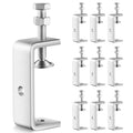 10 Pcs 304 Stainless Steel C Clamp Mini Tiger Clamp 1Inch Heavy Duty Metal U Clamps with Stable Wide Jaw Opening for Mounting Metal Working Woodworking(10 Pcs, 4 Inch) - size: 4 Inch