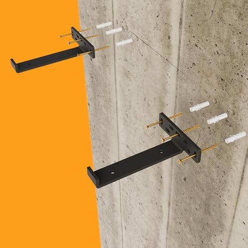 4 x J Shelf Brackets with Lip (9.25"L x 5"W x 1 1/4"H) Heavy Duty Floating Shelves Bracket - High-Quality Floating Shelves Hardware with Robust Shelf Bracket for Secure Wall Mounting-ANTIQUE - color: Antique, size: 9.25 inch - J Shape