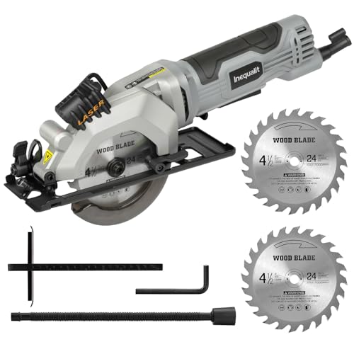 4A Mini Circular Saw Corded Compact Saw with Laser Guide - style: Corded 4A