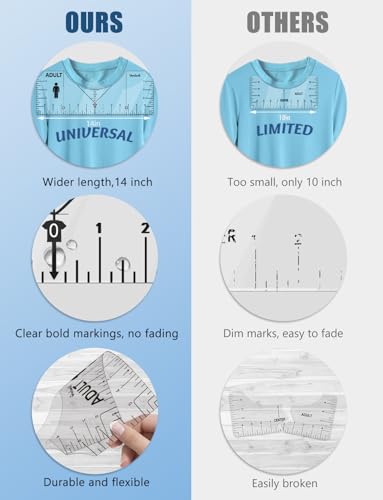 Vowlove Tshirt Ruler Guide Set for Cricut, Shirt Measurement Centering Tool - color: 01 Pink