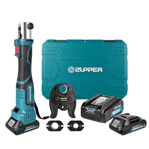 ZUPPER Mini PEX Crimp Tool Kit for 1/2", 3/4", 1" PEX Pipe Copper Rings - style: MP-1930 (kit with 3 PEX Crimp Dies F1807 1/2", 3/4", 1")