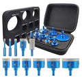 Tile Hole Saw Kit Diamond- BRSCHNITT 11pcs Diamond Core Drill Bit for Porcelain Tile Ceramic Marble Granite Drilling Triangle Shank - size: 6/8/10/25/28/32/35/45/50/65D+20F