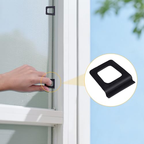 Window Screen Lift Tabs - Hollow, Universal, Black Plastic Pull Tabs (30 Pack) - color: Black