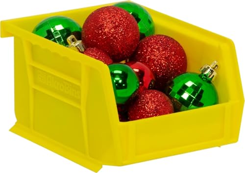Akro-Mils 30210 AkroBins Plastic Storage Bins, 5"x4"x3", Yellow, 6-Pack - color: Yellow, size: 6 Pack