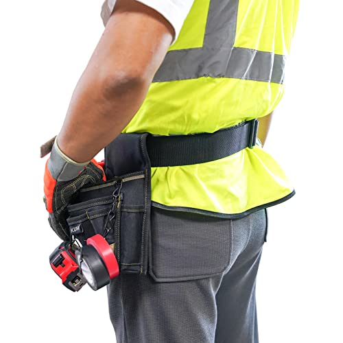 MELOTOUGH Tool Web Work Belt Buckle 2" inch Wide belt Black Simple Style for Woodworkers and Contractors (one size fits all)