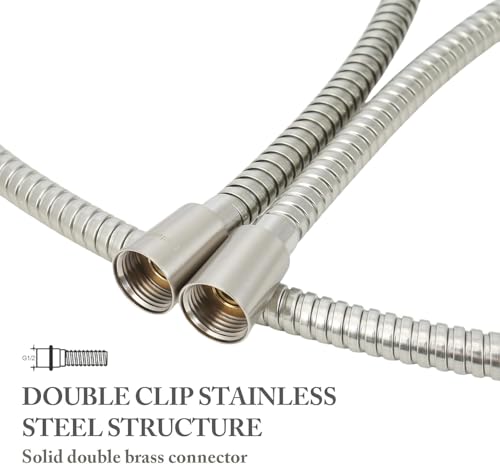 69 Inch Shower Hose Replacement, Stainless Steel, Brushed Nickel - color: 69''-Brushed Nickel