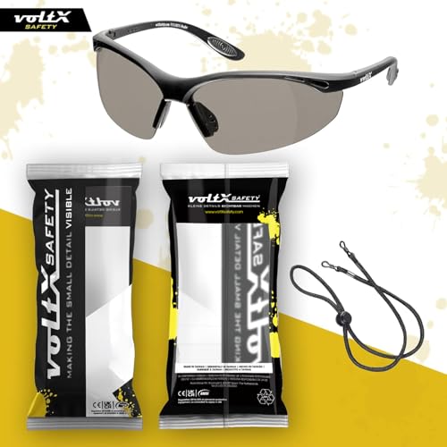 voltX CONSTRUCTOR Smoke Full Lens Reading Safety Glasses +1.0 Dioptre - color: Smoke, size: +1.0 Dioptre