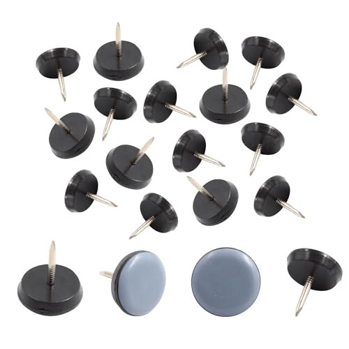 24pcs 3/4" Nail on Furniture Glides Sliders for Wooden Furniture, Furniture Sliders Pads Teflon Furniture Glides Chair Leg Pads Floor Protectors PTFE Moving Furniture Glides - size: 0.75"-24pcs