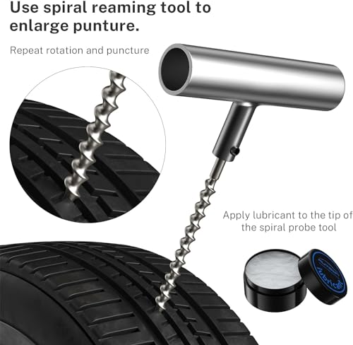 AUTOWN Flat Tire Repair Kit 68pcs 2-Pack, Tire Plug Kit to Fix Punctures - size: 68pcs 2-Pack