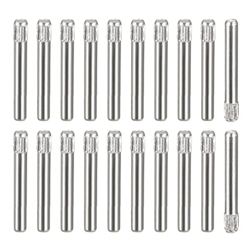 uxcell 2x16mm 304 Stainless Steel Dowel Pins, 50Pcs Knurled Head Flat Chamfered End Dowel Pin, Wood Bunk Bed Shelf Pegs Support Shelves Fasten Elements - size: 2x16mm