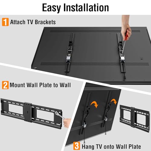 Tilting TV Wall Mount Heavy Duty for Most 37-85 Inch TVs Up to 132 lbs (Pack of 2) - size: TV 37-85", Low Profile (Pack of 2)