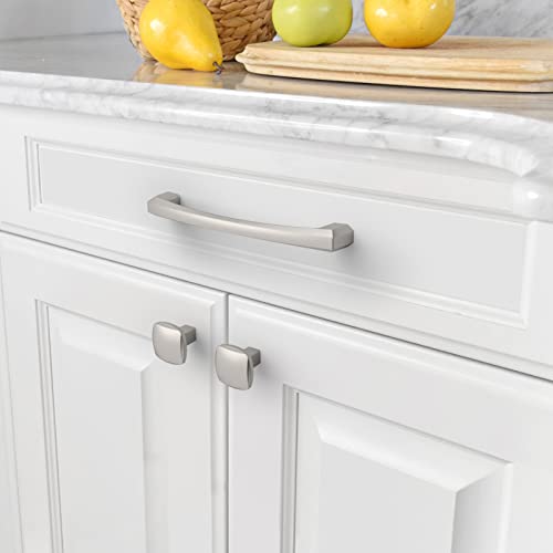 Amerdeco 10 Pack Brushed Satin Nickel Cabinet Pulls, 5 Inch(128MM) Hole Centers, Kitchen Cabinet Handles, Drawer Pulls, ZH0032 - color: Brushed Satin Nickel, size: 5"/128MM Hole Center