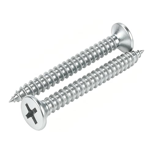 60pcs 1-1/2 inch Galvanized Wood Screws,Wood Screws for Drywall,Phillips Drive Self Tapping Dry Wall Screws - size: 1-1/2in(60pcs)