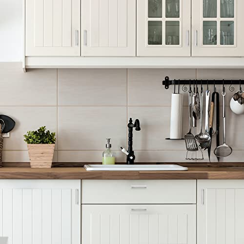 Ravinte Brushed Nickel Square Cabinet Handles & Pulls 3-1/2 Inch 10 Pack - size: 4 in (3-1/2 in Hole Center)