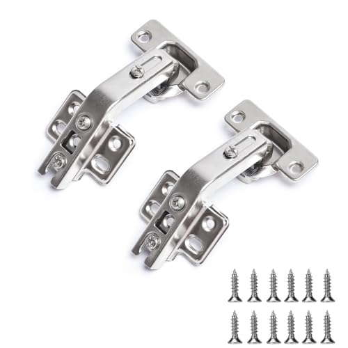 BADALU 135° Lazy Susan Corner Cabinet Hinges - Concealed, 3D Adjustable, Replacement for Cupboards, 2 Pack - style: 135 Degree Full Overlay 2pcs
