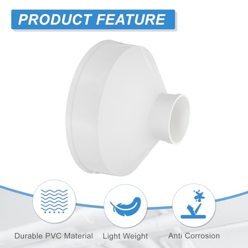 PATIKIL 315mm to 110mm Duct Reducer PVC Pipe Increaser Adapter Airflow Tube - size: 315mm to 110mm