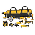 DEWALT 20V MAX Power Tools, 9 Cordless Tool Combo, Impact and Drill Driver, Oscillating Tool, Grinder,Circular and Reciprocating Saw,Right Angle Drill,Speaker,LED Light, 2 Batteries,Charger (DCK940D2) - style: Standard / (2 batts)