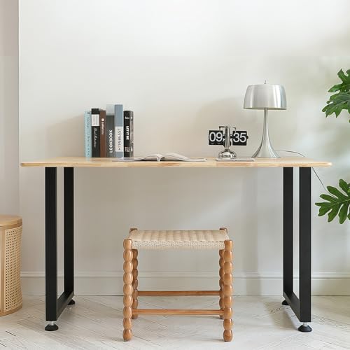 VEVOR 28 Inch Adjustable Furniture Legs, Square Reinforced Steel Office Table Legs Set of 2 for DIY, Max Load 1000 lbs Heavy Duty Desk Legs, Quick Instalation & Rich Accessories Legs Black - size: 28"H x N/A W, style: Square