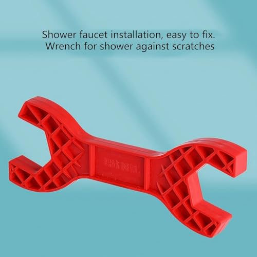 1Pc Red Multifunctional Double Head Shower Wrench Plastic Made Lightweight Bathroom Wrenches for Faucet Shower Wrench Tool,Adjustable Wrenches,Small in Size,Tools and Home Improvement,Hand Tools